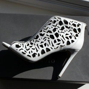 Vince Camuto Leather Lace High Heel Ankle Pump